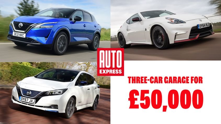 Three-car garage: Nissan Qashqai, Leaf and 370Z Nismo for the price of a top-spec Ariya