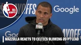 Joe Mazzulla's reaction to Celtics GIVING UP 20-PT lead in Game 1 loss vs. Knicks | NBA on ESPN