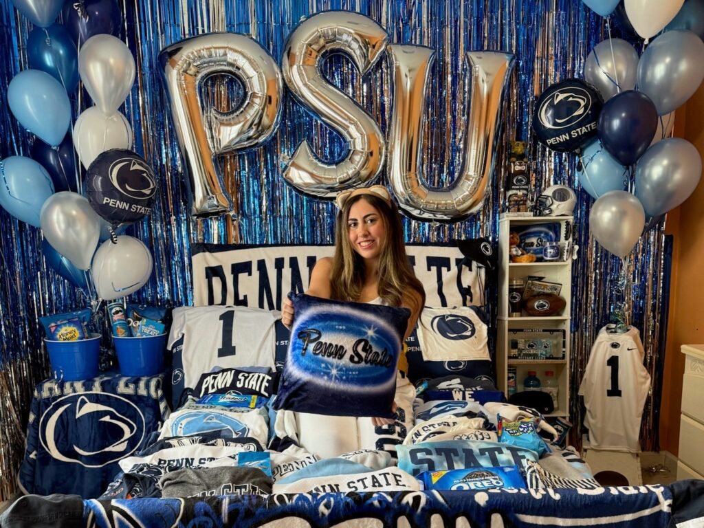 The rise of the college bed party: Parents are spending big bucks to announce their kid's college decision — and small business owners are cashing in