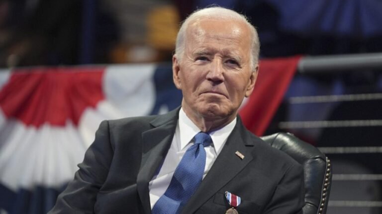 Biden quips that Trump is 'vacant' over voided pardon claims