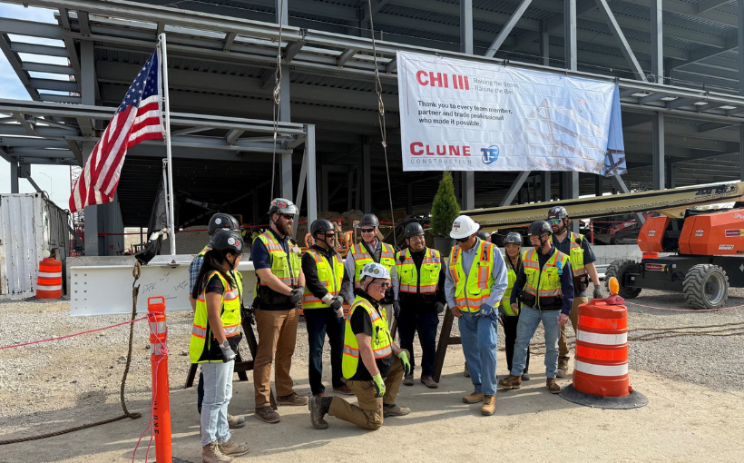 Clune Construction Tops Out Data Center Project in Northlake
