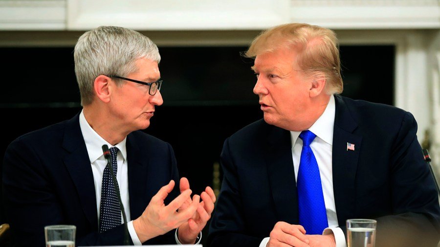 Trump threatens Apple with 25 percent tariffs