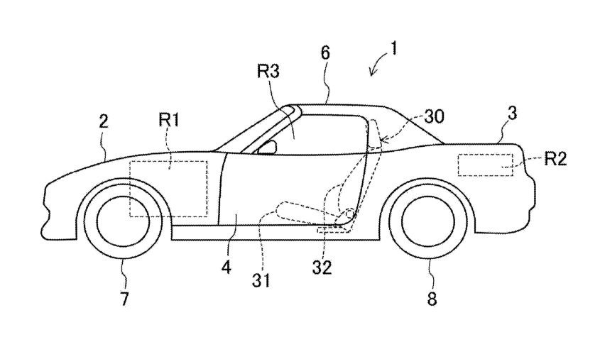 Electric Mazda MX-5 seen for first time in patent drawings