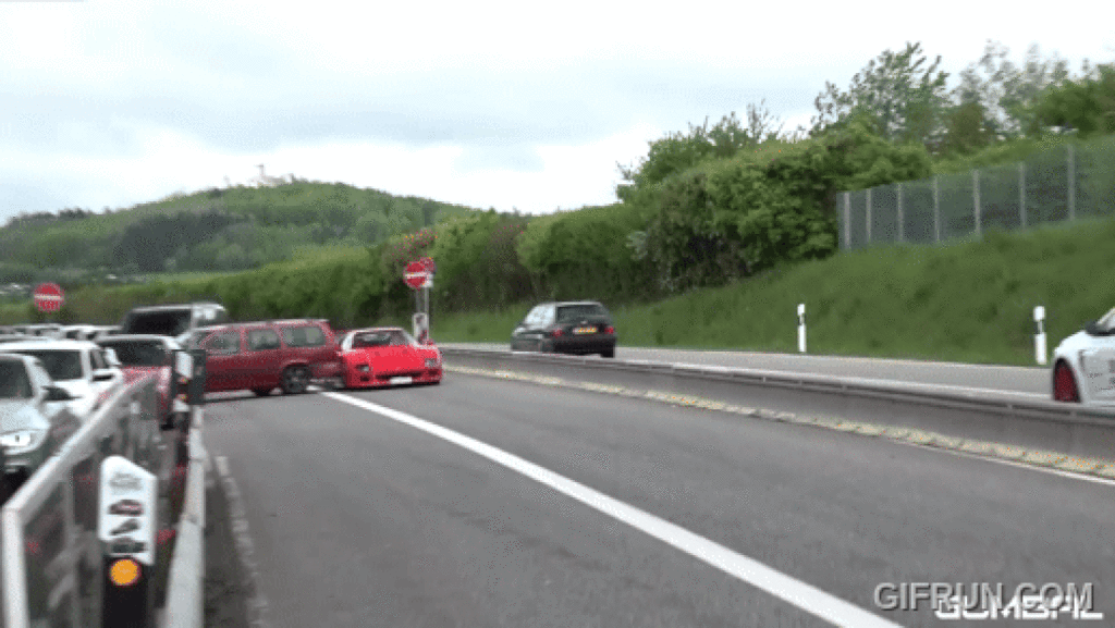 A Ferrari 40 Crashed Into A Volvo And Somehow The Brick Came Off Worse