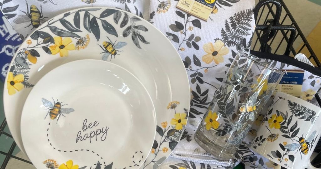 Dollar Tree’s Bee Happy Collection is BACK | Dishes, Drinkware & More Only $1.25