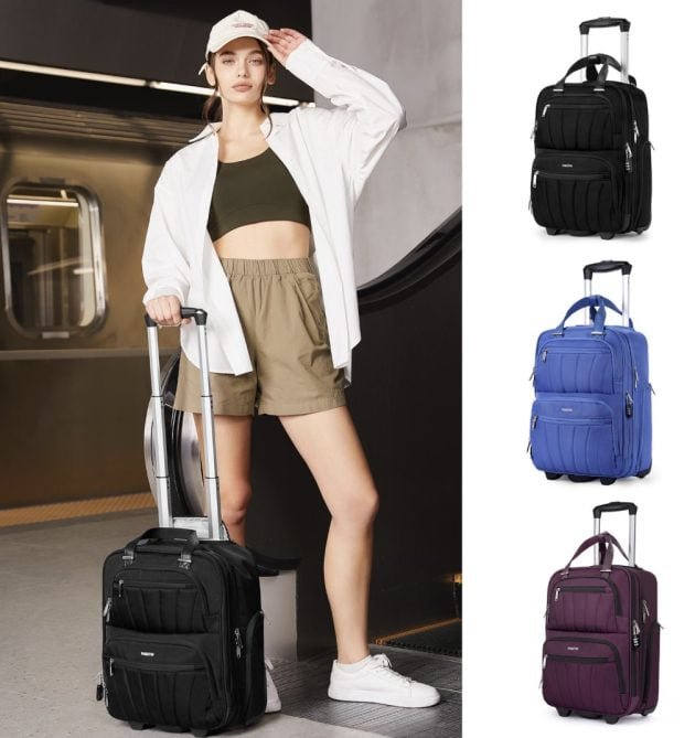 Underseat Carry On Luggage with Wheels only $51.99 shipped (Reg. $90!)