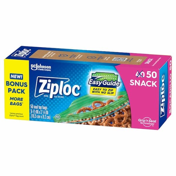 Ziploc Snack Bags, 50 count only $1.91 shipped!