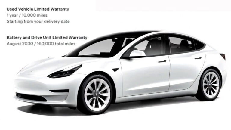 Tesla Selling Some Used Model 3s and Ys With Battery Warranties Up To 160,000 Miles