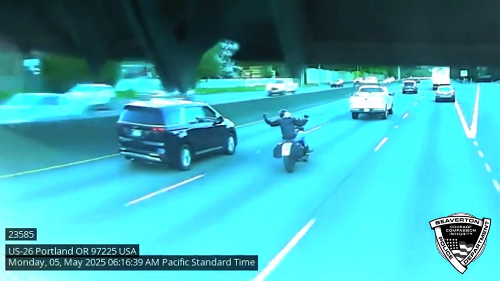 Minivan Rams Motorcyclist Off Road In Shocking Hit-and-Run