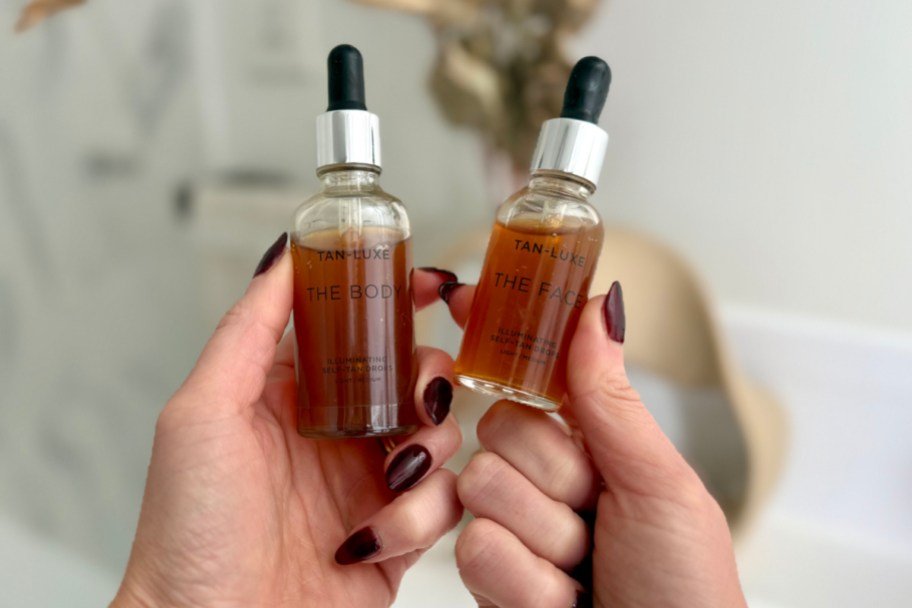 50% Off Tan Luxe Body AND Face Self-Tan Drops + Free Shipping (Works in 2 Hours!)