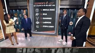 Stephen A. names his TOP 5 PLAYERS IN THE NBA