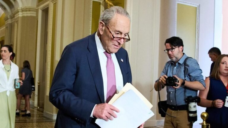 Schumer taken to hospital for dehydration amid DC heat wave