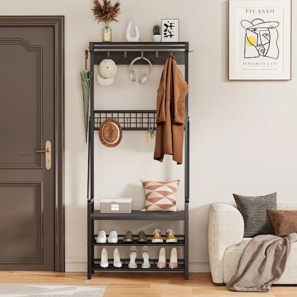 *HOT* Entryway Hall Tree with Hooks & Shoe Storage for just $59.99 shipped {Today Only!}