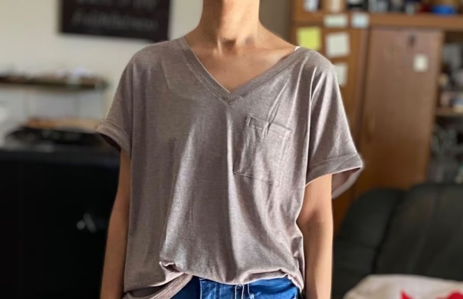 Women’s V-Neck Shirt Only $6.99 on Amazon (Easy Summer Staple!)