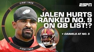 Hurts DISRESPECTED? Daniels ranked TOO HIGH⁉️ Debating Fowler's Top-10 QB list