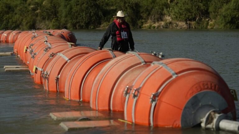 Noem signs waivers for 17 miles of waterborne barriers in Rio Grande