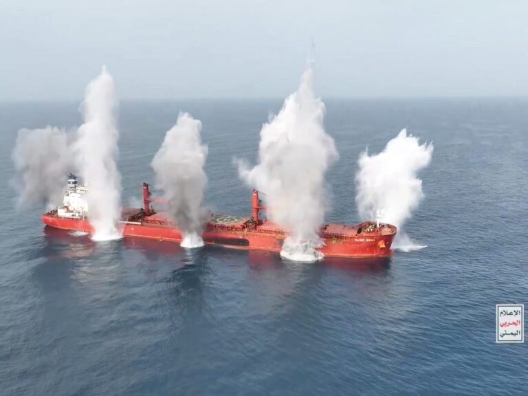 Red Sea attacks are back. The Houthis are again sinking ships and killing crews.
