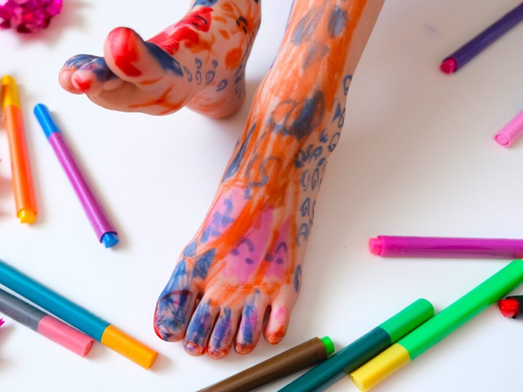 I stopped telling my kids not to draw on their bodies with markers. Sometimes I even encourage it.