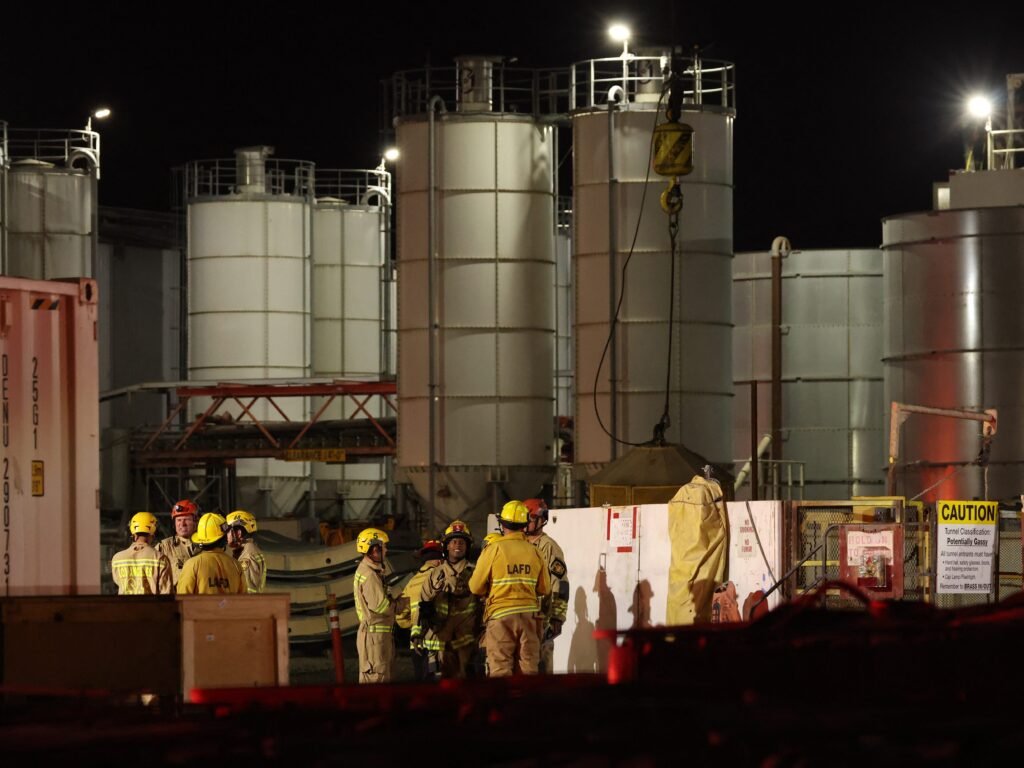 More than 30 workers were rescued after an industrial tunnel collapse in Los Angeles