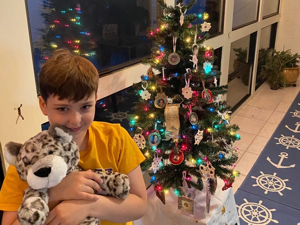 My son and I celebrate Christmas in July. We exchange gifts, make Christmas cookies, and watch holiday movies.