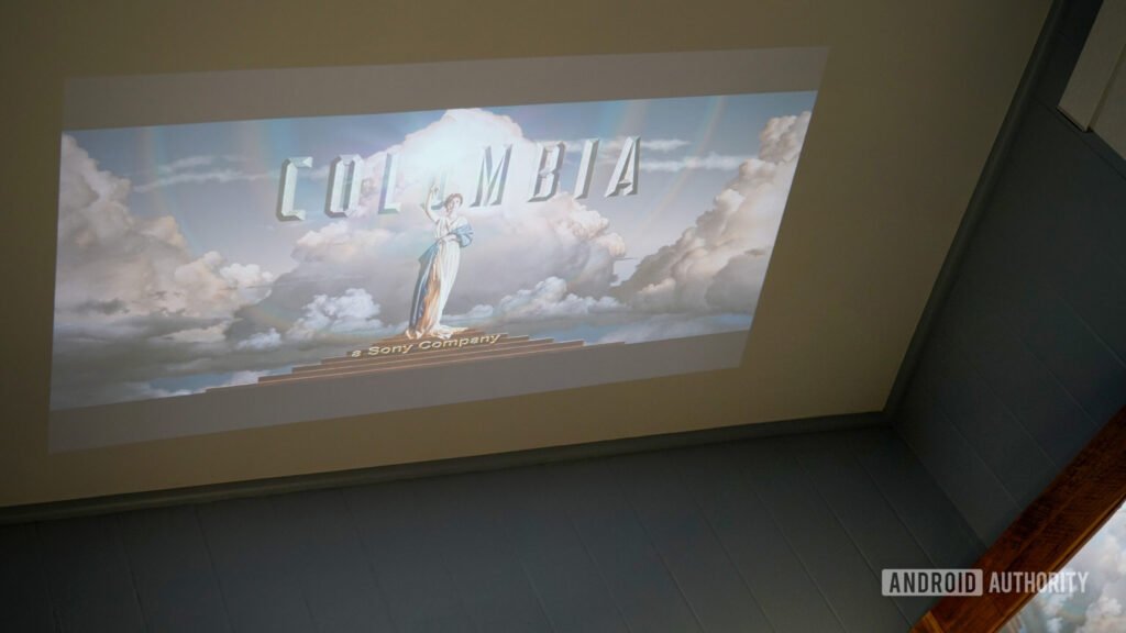 This $179 portable projector has a 190-degree gimbal that has turned my ceiling into a cinema screen