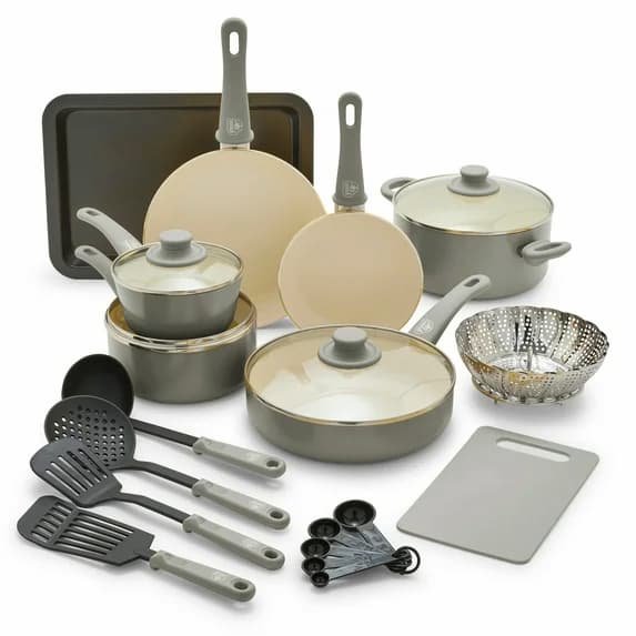 GreenLife 18-Piece Ceramic Non-Stick Cookware Set only $49.97 shipped (Reg. $130!)
