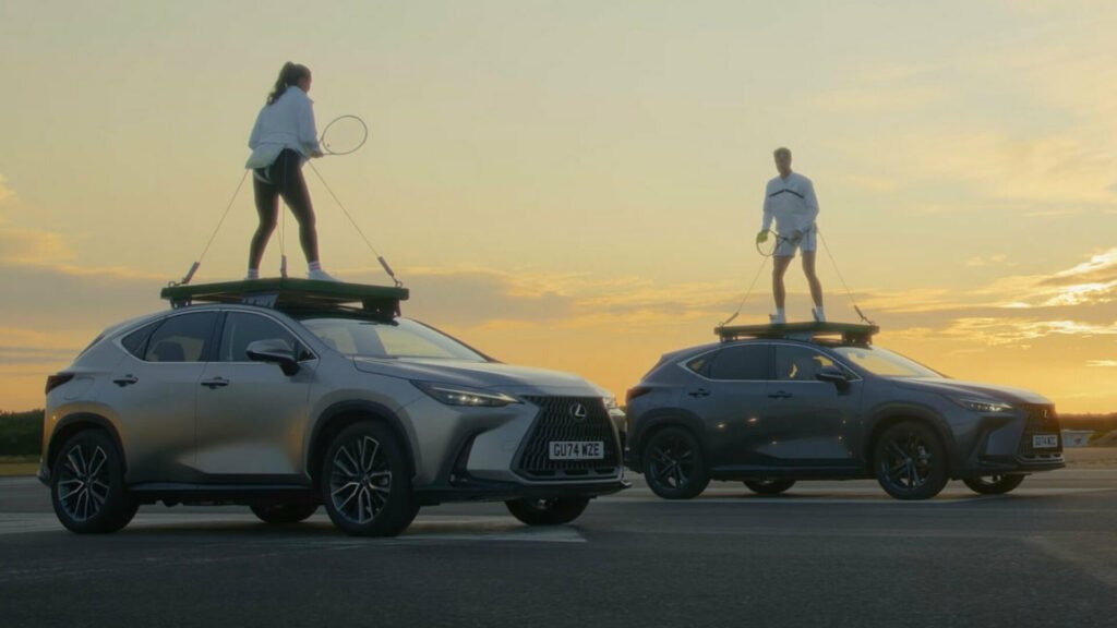 Lexus Strapped Two Tennis Players Onto The Roof And Then Drove Around