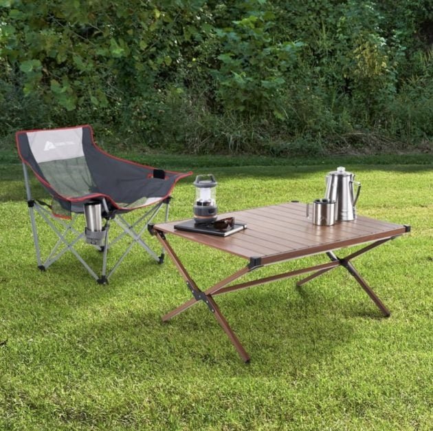 Ozark Trail Aluminum Roll-Top Camping Table only $15!