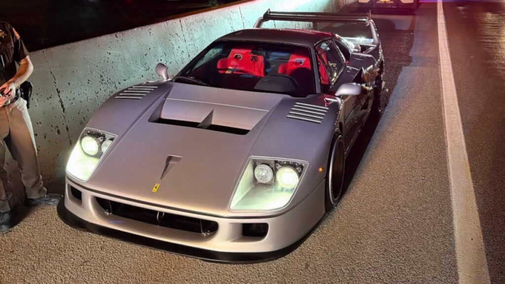 One Of 19 Ferrari F40 LM Supercars Gets Sideswiped In Highway Hit-And-Run
