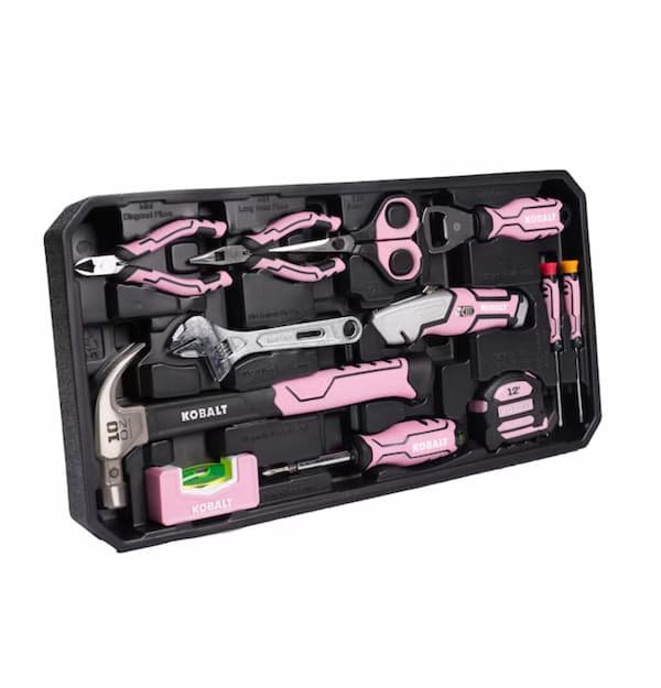 Kobalt 20 -Piece Pink Household Tool Set with Hard Case for only $29.98 {Today Only!}