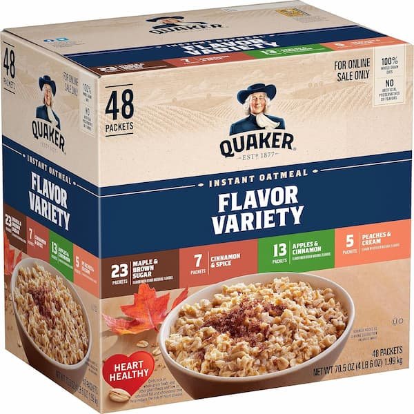 Quaker Instant Oatmeal Variety Pack (48 count) only $9.61 shipped!