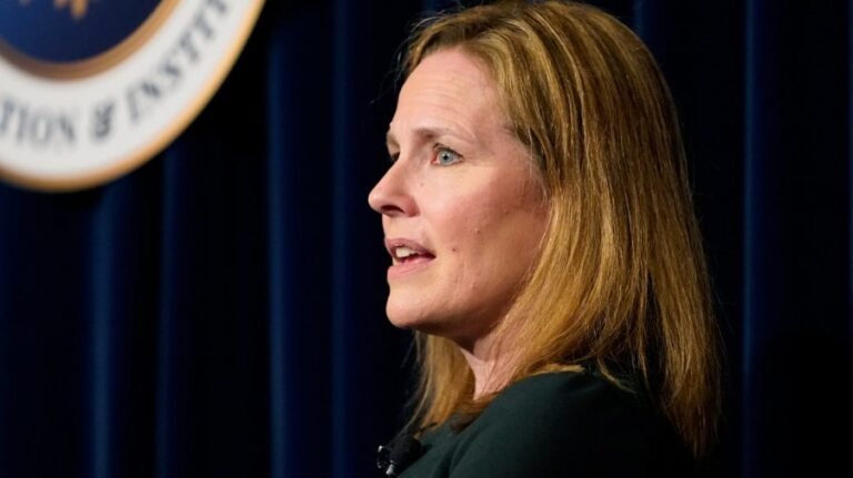 Barrett lauds ‘collegiality’ in legal field in rare public remarks