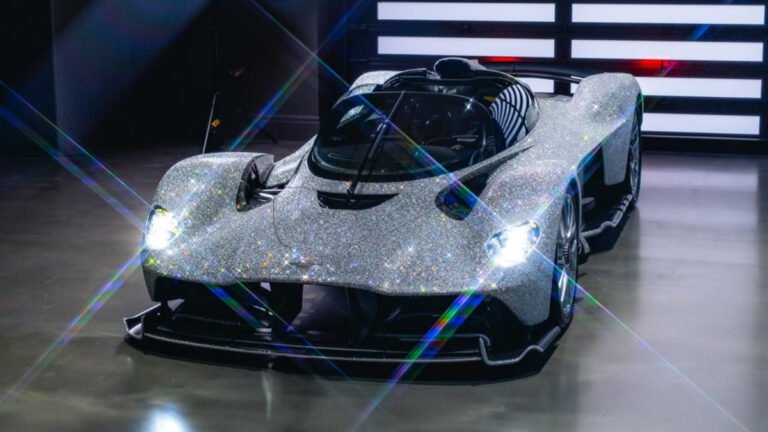 Aston Martin Valkyrie Spider Bedazzled With Over 300,000 Rhinestones For Monterey Car Week