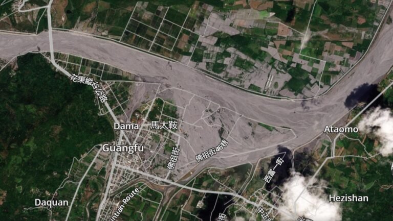 The aftermath of the Matai’an landslide in Taiwan
