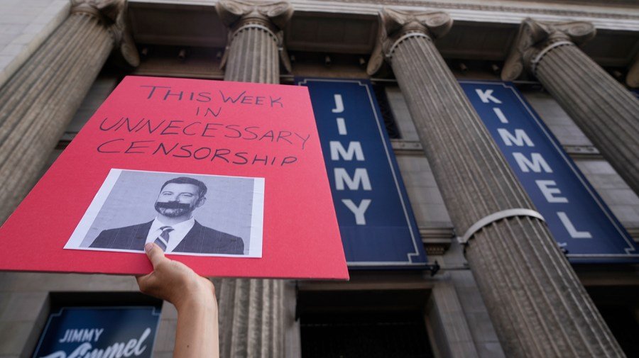 Free speech storm intensifies as Trump goes after Kimmel