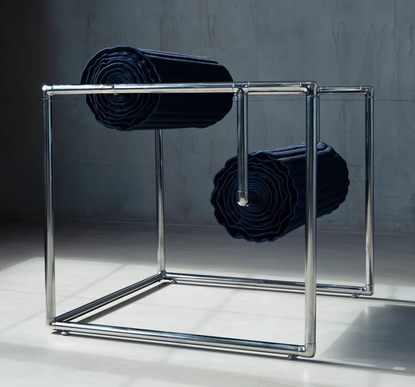 Caroline Chao Uses G-STAR Reclaimed Denim for The Roll-Up Chair