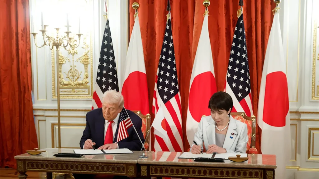 Trump meets with Japan’s new prime minister, signing deals on trade and rare earth minerals