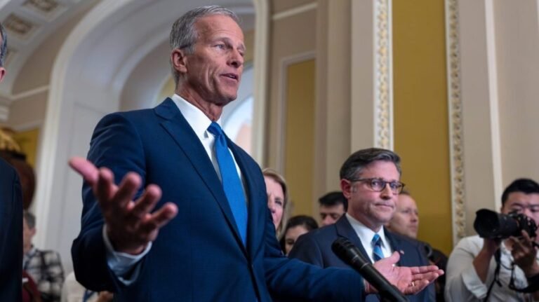 Watch live: Thune, Johnson hold joint press conference as government shutdown persists
