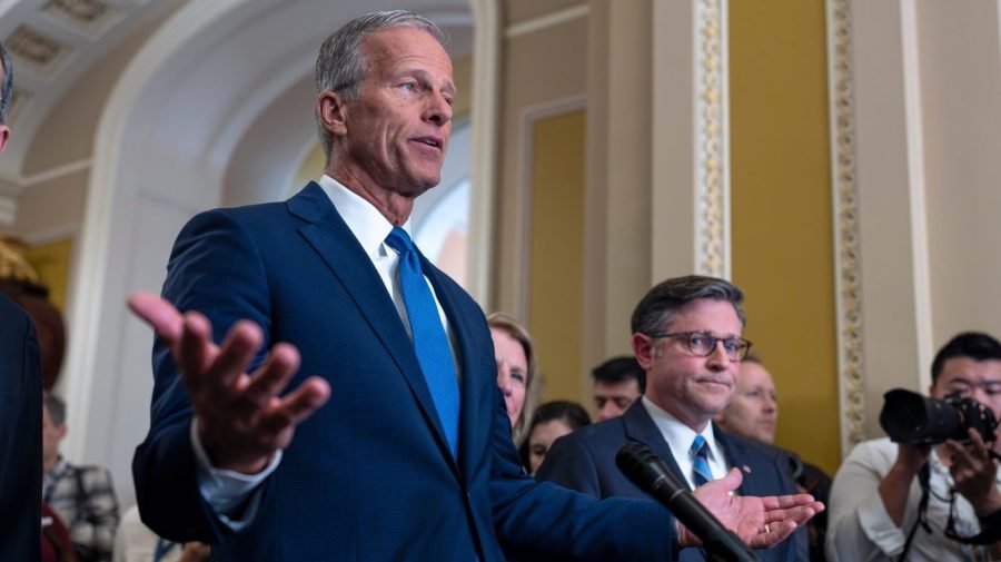 Watch live: Thune, Johnson hold joint press conference as government shutdown persists