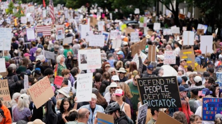 Live updates: Thousands set to rally against Trump at ‘No Kings’ protests