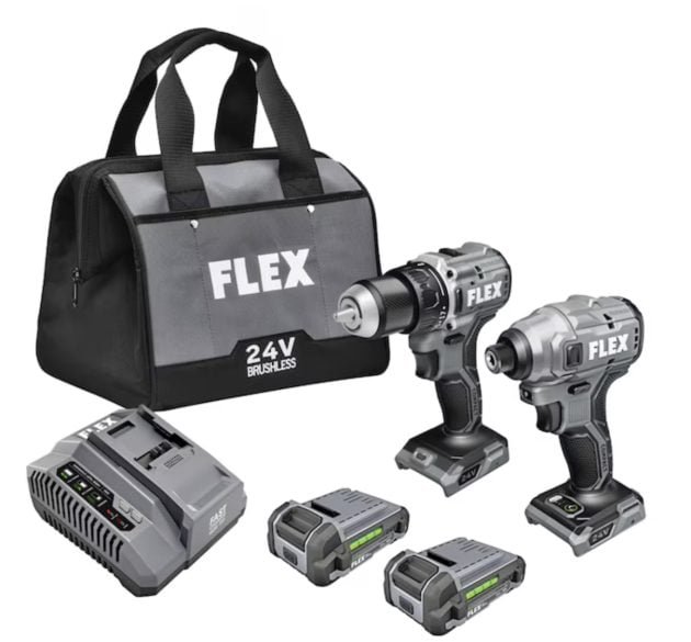 Flex Compact 24V Brushless Power Tool Combo Kit with Soft Case only $89 shipped!