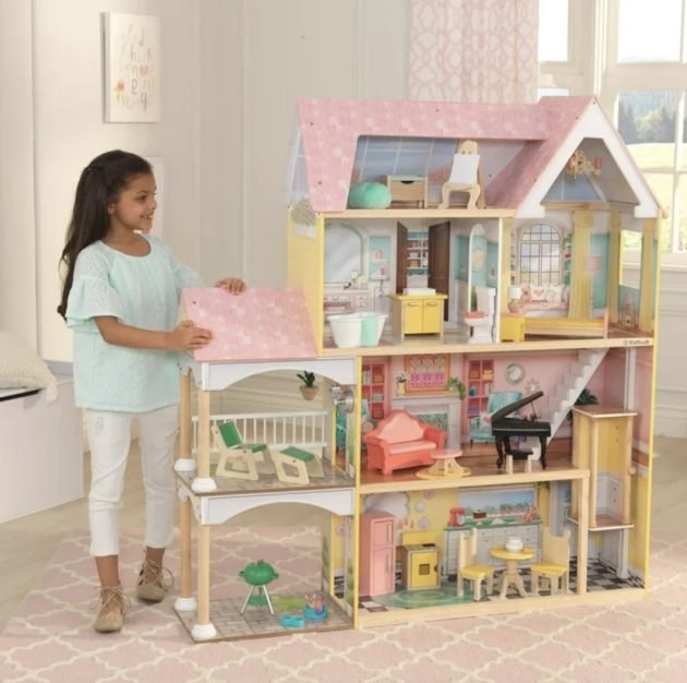KidKraft Lola Mansion Wooden Dollhouse with 30 Accessories only $50 shipped!