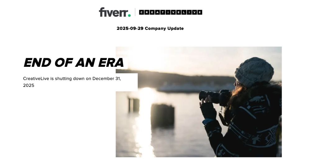 Fiverr’s $11M CreativeLive Acquisition Ends in Shutdown