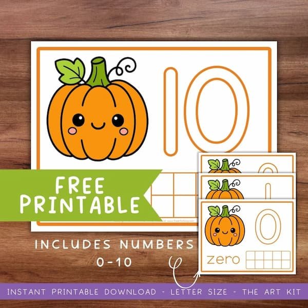 Free Printable Pumpkin Ten Frame Worksheets