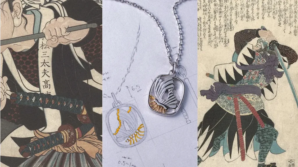 Samurais brought little pieces of art into battle. This designer has turned them into jewelry