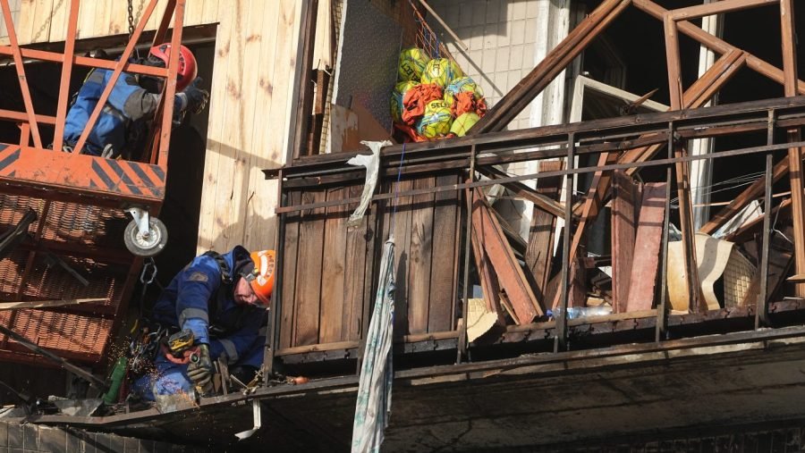 Russia blitzes Kyiv with drones, missiles, killing at least 6