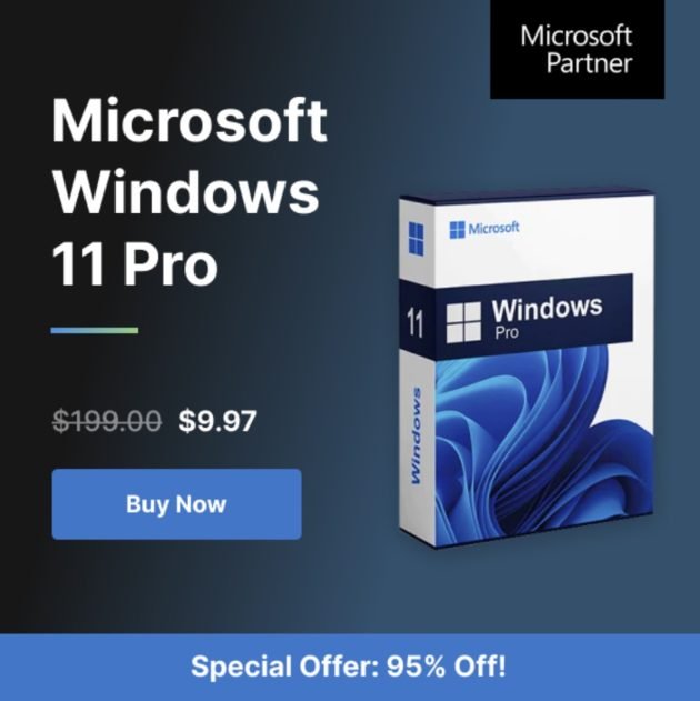 Microsoft Windows 11 Pro only $9.97 (Reg. $200!)