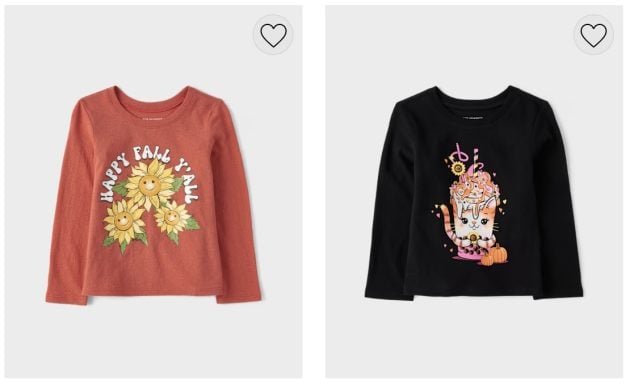 The Children’s Place: Long Sleeved Graphic Tees as low as $2!