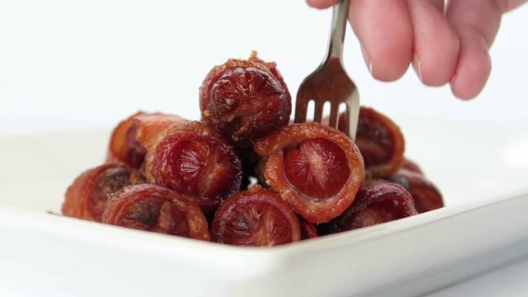 Sweet & Spicy Bacon-Wrapped Little Smokies Appetizer Recipe