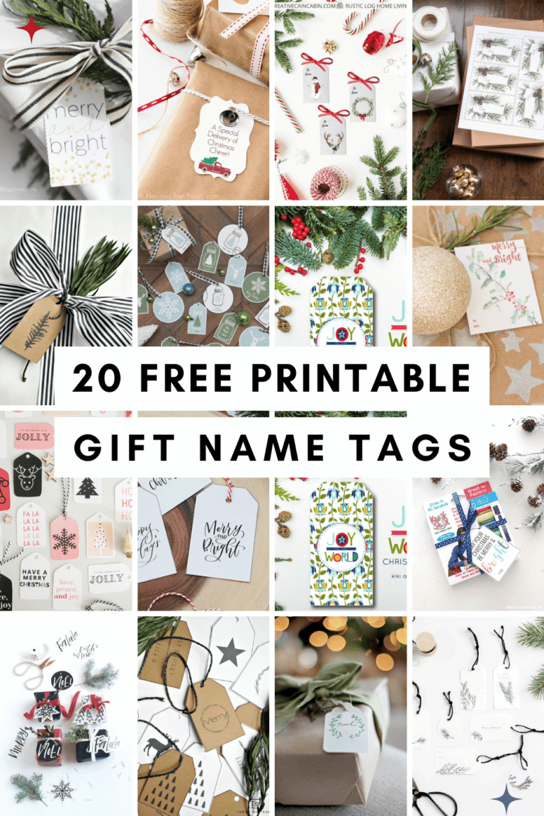 20 FREE Printable Christmas Gift Tags